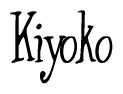 The image is of the word Kiyoko stylized in a cursive script.
