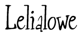 The image is of the word Lelialowe stylized in a cursive script.