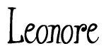 The image is of the word Leonore stylized in a cursive script.