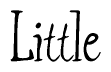 The image is of the word Little stylized in a cursive script.