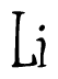 The image contains the word 'Li' written in a cursive, stylized font.