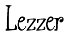 The image contains the word 'Lezzer' written in a cursive, stylized font.