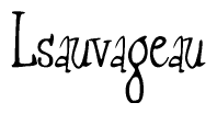 The image is of the word Lsauvageau stylized in a cursive script.