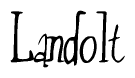 The image contains the word 'Landolt' written in a cursive, stylized font.