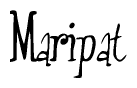 The image contains the word 'Maripat' written in a cursive, stylized font.