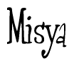 The image contains the word 'Misya' written in a cursive, stylized font.