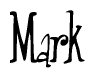 The image contains the word 'Mark' written in a cursive, stylized font.