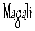 The image is of the word Magali stylized in a cursive script.