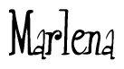 The image contains the word 'Marlena' written in a cursive, stylized font.