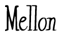 The image is of the word Mellon stylized in a cursive script.
