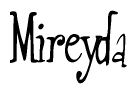 The image is of the word Mireyda stylized in a cursive script.
