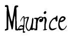 The image is a stylized text or script that reads 'Maurice' in a cursive or calligraphic font.