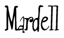 The image contains the word 'Mardell' written in a cursive, stylized font.