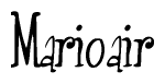 The image is a stylized text or script that reads 'Marioair' in a cursive or calligraphic font.
