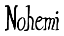 The image contains the word 'Nohemi' written in a cursive, stylized font.