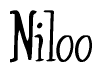 The image contains the word 'Niloo' written in a cursive, stylized font.