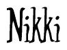 The image contains the word 'Nikki' written in a cursive, stylized font.