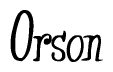 The image contains the word 'Orson' written in a cursive, stylized font.