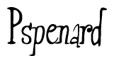 The image is of the word Pspenard stylized in a cursive script.