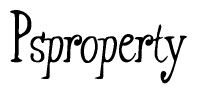 The image is of the word Psproperty stylized in a cursive script.