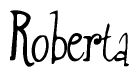 The image is of the word Roberta stylized in a cursive script.