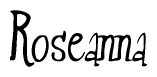 The image is of the word Roseanna stylized in a cursive script.