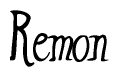 The image is a stylized text or script that reads 'Remon' in a cursive or calligraphic font.