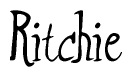 The image contains the word 'Ritchie' written in a cursive, stylized font.
