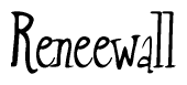 The image contains the word 'Reneewall' written in a cursive, stylized font.