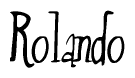 The image is a stylized text or script that reads 'Rolando' in a cursive or calligraphic font.