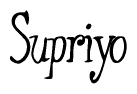 The image is a stylized text or script that reads 'Supriyo' in a cursive or calligraphic font.
