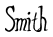 The image contains the word 'Smith' written in a cursive, stylized font.