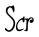   The image is of the word Scr stylized in a cursive script. 