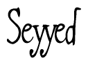 The image contains the word 'Seyyed' written in a cursive, stylized font.