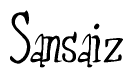 The image is a stylized text or script that reads 'Sansaiz' in a cursive or calligraphic font.