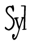 The image contains the word 'Syl' written in a cursive, stylized font.