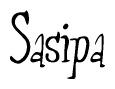 The image contains the word 'Sasipa' written in a cursive, stylized font.