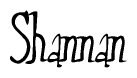 The image contains the word 'Shannan' written in a cursive, stylized font.