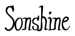 The image is a stylized text or script that reads 'Sonshine' in a cursive or calligraphic font.