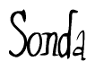 The image contains the word 'Sonda' written in a cursive, stylized font.