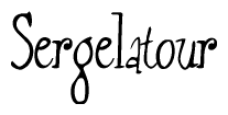 The image is a stylized text or script that reads 'Sergelatour' in a cursive or calligraphic font.