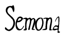 The image is a stylized text or script that reads 'Semona' in a cursive or calligraphic font.