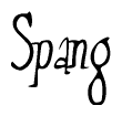 The image is of the word Spang stylized in a cursive script.