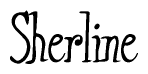 The image is a stylized text or script that reads 'Sherline' in a cursive or calligraphic font.