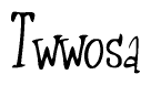 The image contains the word 'Twwosa' written in a cursive, stylized font.