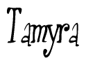 The image contains the word 'Tamyra' written in a cursive, stylized font.