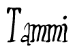 The image contains the word 'Tammi' written in a cursive, stylized font.