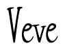 The image is a stylized text or script that reads 'Veve' in a cursive or calligraphic font.