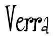 The image is of the word Verra stylized in a cursive script.