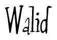 The image contains the word 'Walid' written in a cursive, stylized font.